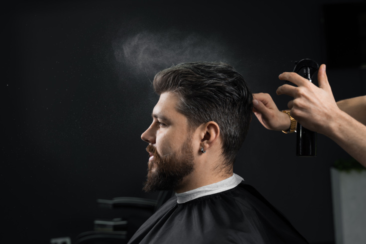 getting a haircut 